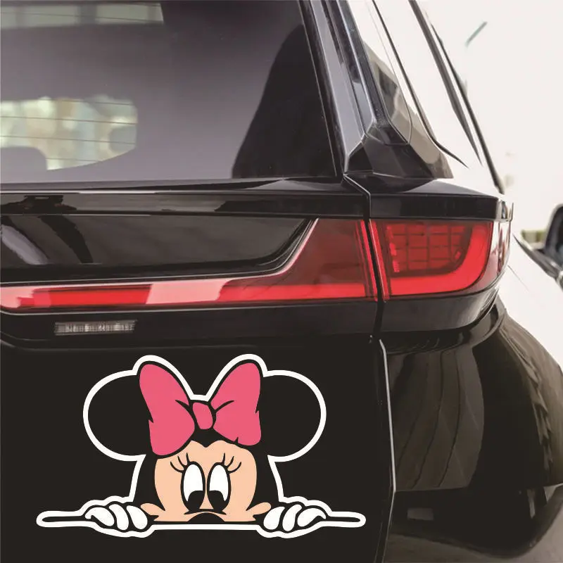 Large Mickey Mouse Car Sticker Disney Home Decoration Apply To Wall Stick Suitcase Sticke Cartoon Anime Figure Auto Stickers PVC