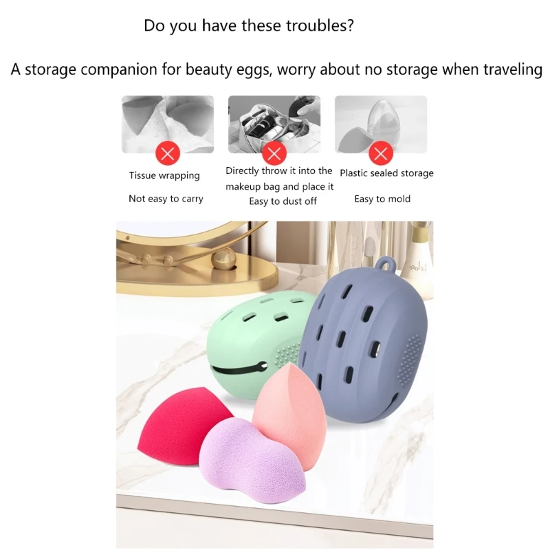 Makeup Brush Sponge Holder Silicone Makeup Brush Cover Travel Holder Makeup Brushes Organisers for Home