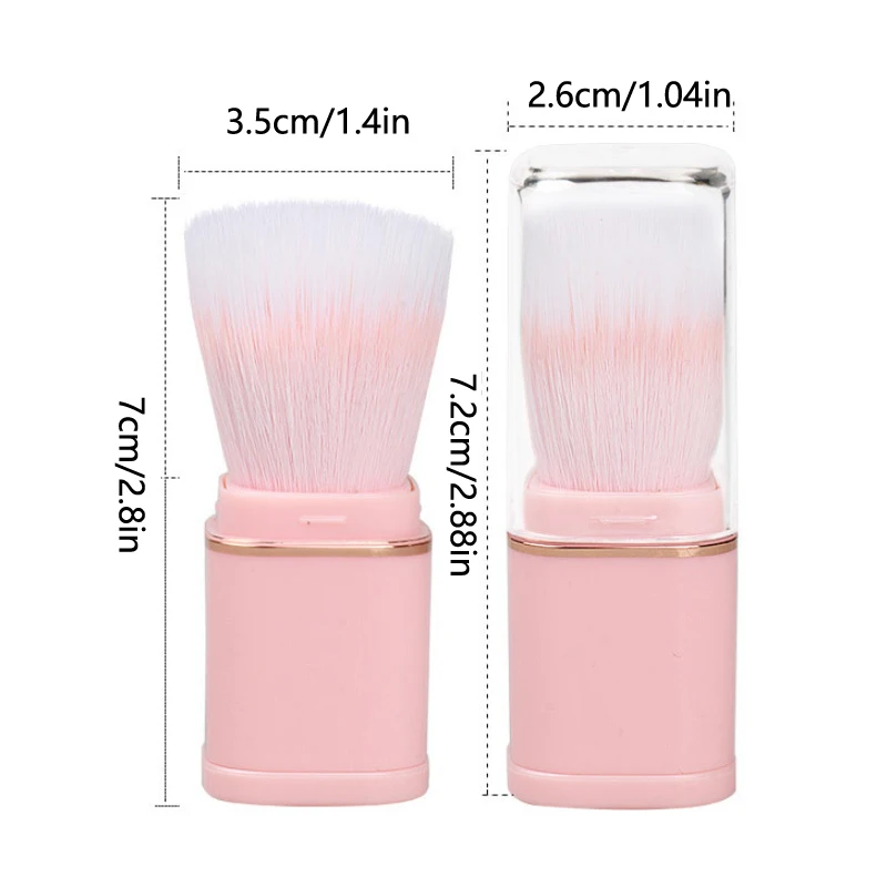 Portable Mini Retractable Blush Brush Soft Loose Powder Foundation Makeup Brush Multi Functional Beauty Makeup Tool