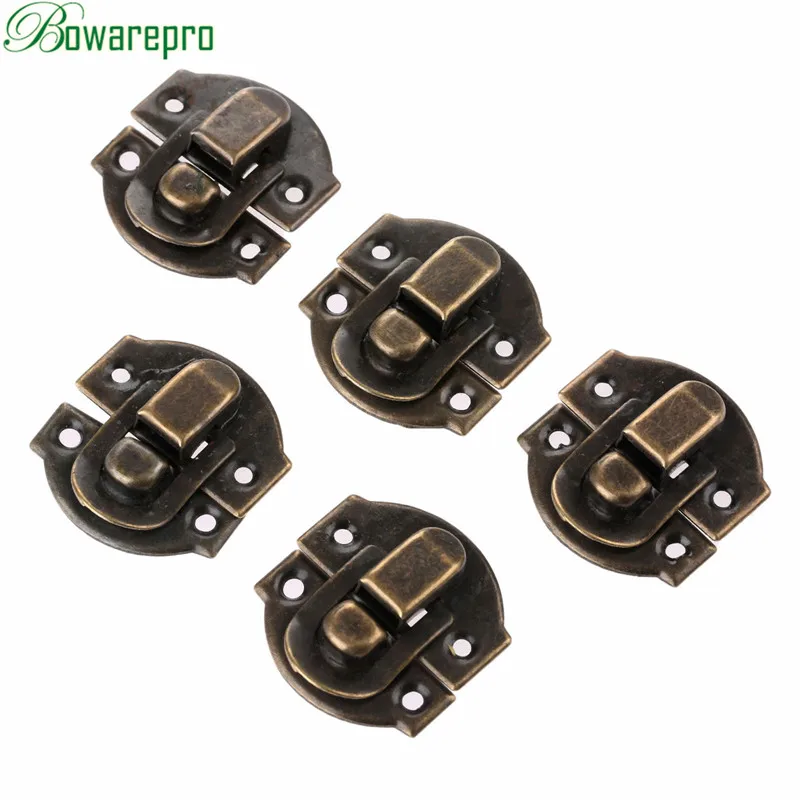 10Pcs Antique Bronze Hasps Iron Toggle Lock Catch Latch Jewelry Chest Wood Box Suitcase Drawer Cabinet Buckle Clip Clasp 27*29mm