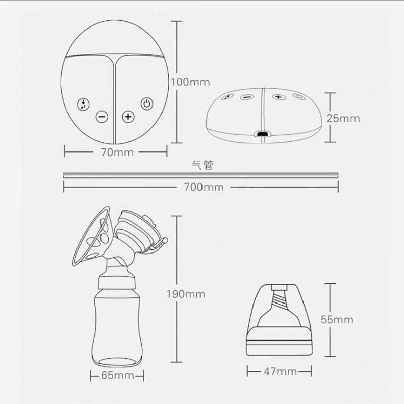 Electric Breast Pump Milk Collection Device Milk Suction and Milking Device Massage and Lactation Device