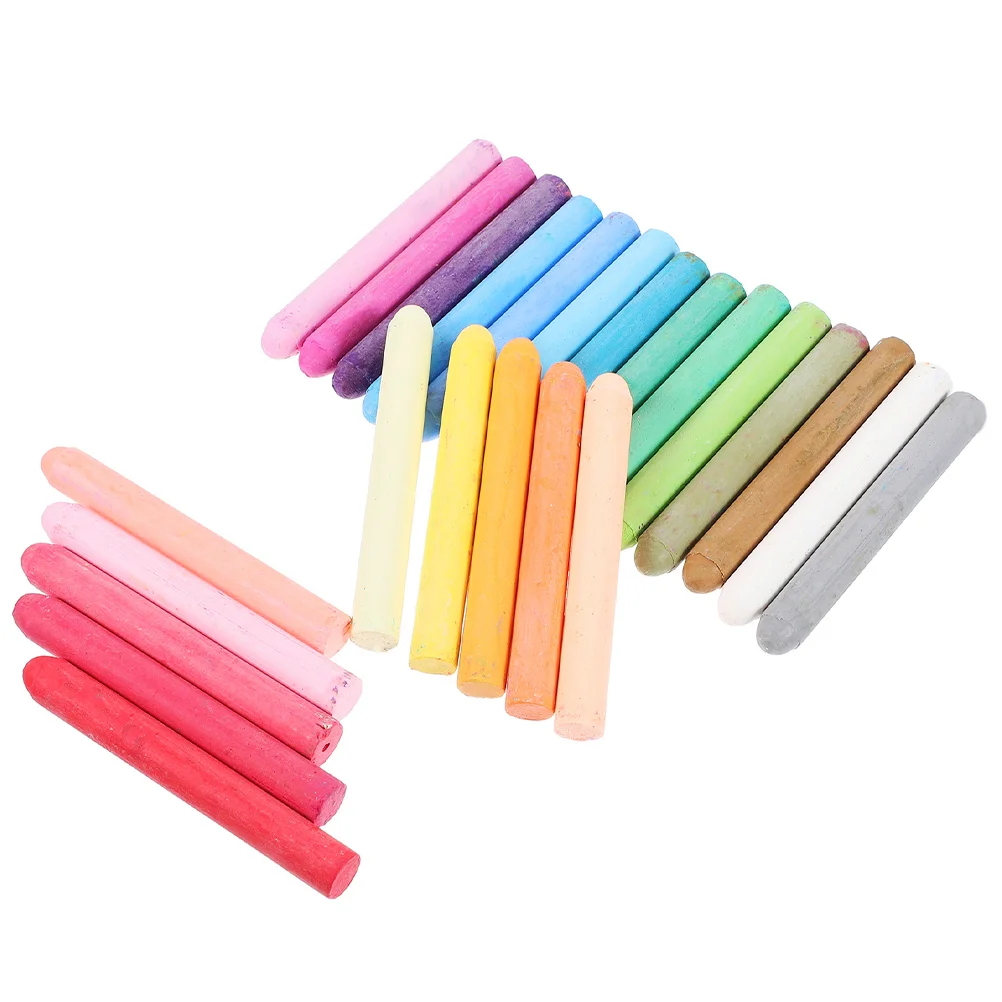 

48Pcs Water Soluble Dust Free Chalks Easy Wipe Multi-Use Colored for Blackboard Sidewalk Preschool Teaching Drawing