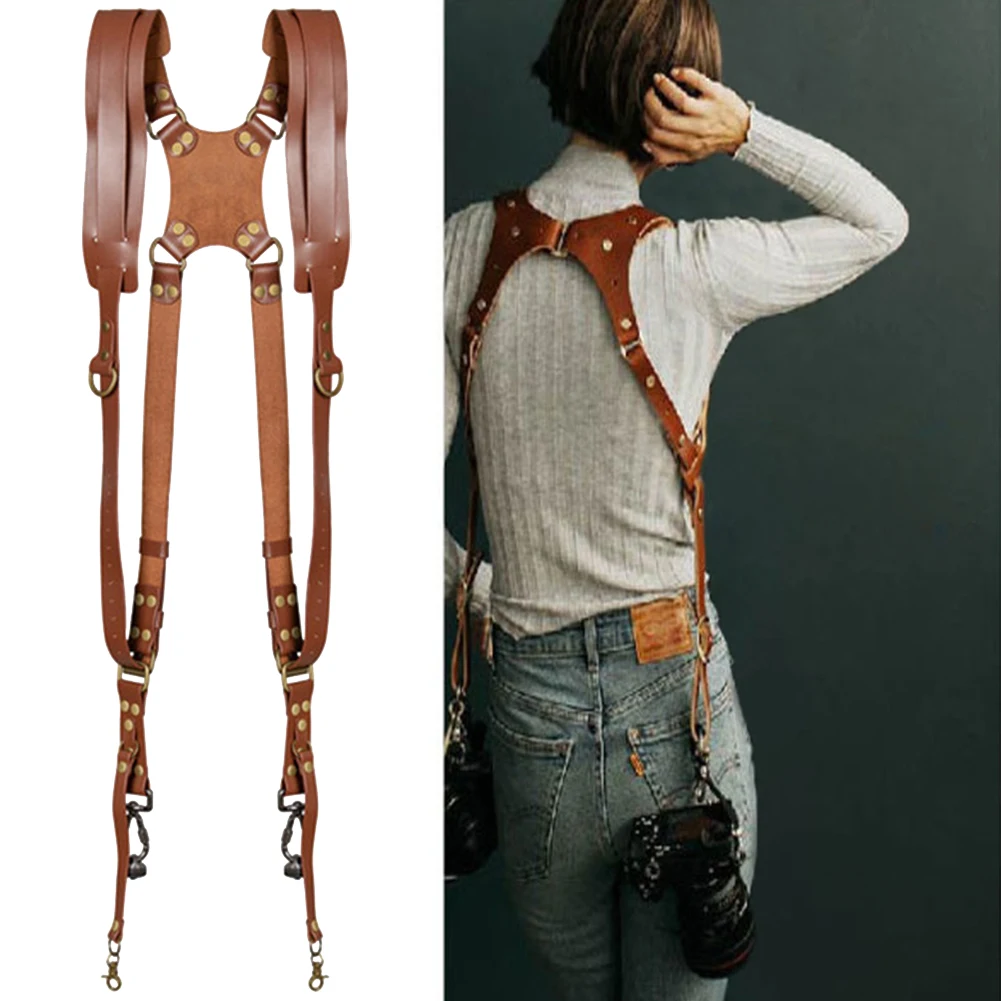 

Double Shoulder Camera Strap Adjustable Two-Cameras Shoulder Strap Outdoor Photography Equipment