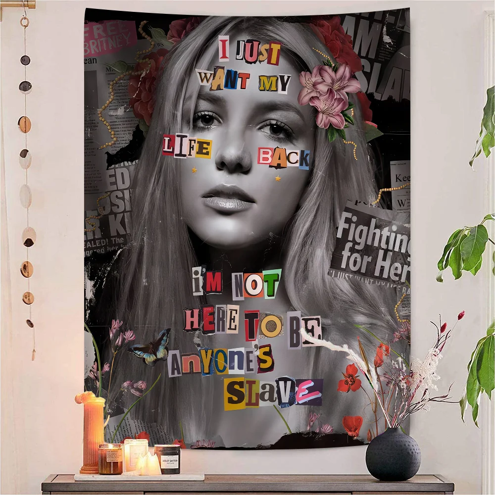 Singer Britney Spears Hanging Bohemian Tapestry Home Decoration Hippie Bohemian Decoration Divination Wall Hanging Home Decor