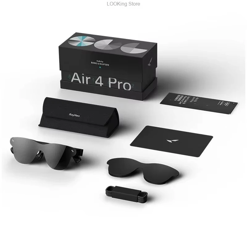 Rayneo Air 4 Pro スマートARグラス 3G音声制御 IPX-5防水 4Kビデオ
