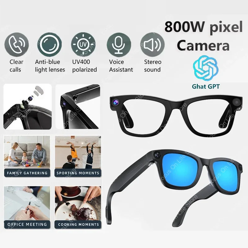 Xiaomi G300 умные очки с искусственным интеллектом 800 Вт пиксельная камера для съемки с искусственным интеллектом HD фото видео голосовой перевод вызовов водонепроницаемые Bluetooth-очки