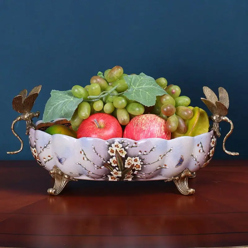 American creative fruit plate modern simple luxury living room home high-end home accessories coffee table European dried fruit