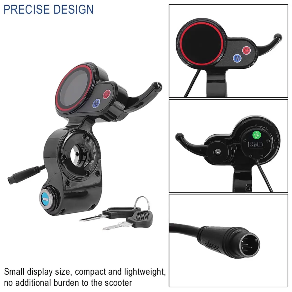 

(ABHW) 6-контактный ЖК-дисплей для электросамоката Hitway H5 с блокировкой, приборная панель, аксессуары и запчасти для самокатов