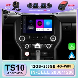 Android 15 Carplay FOR FORD Mustang S550 2014-2021 Multimedia Car Player Navigation Screen GPS Radio No 2 Din Stereo Head Unit