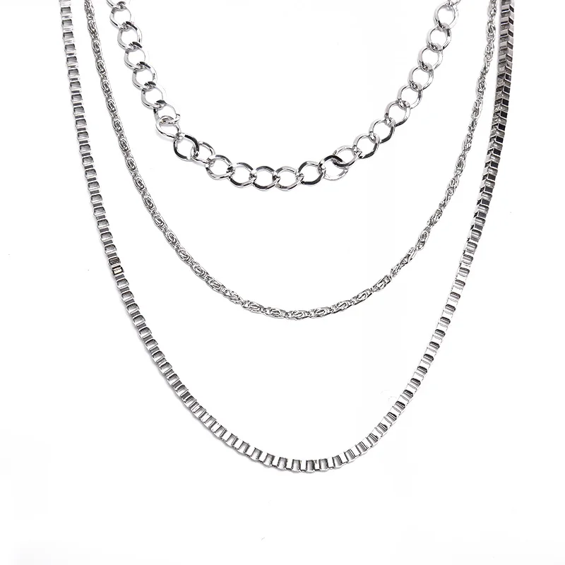 القوطية الشرير 3-Layer السراويل المعدنية سلسلة النساء الهيب هوب جان مفتاح المحفظة ستار التبعي