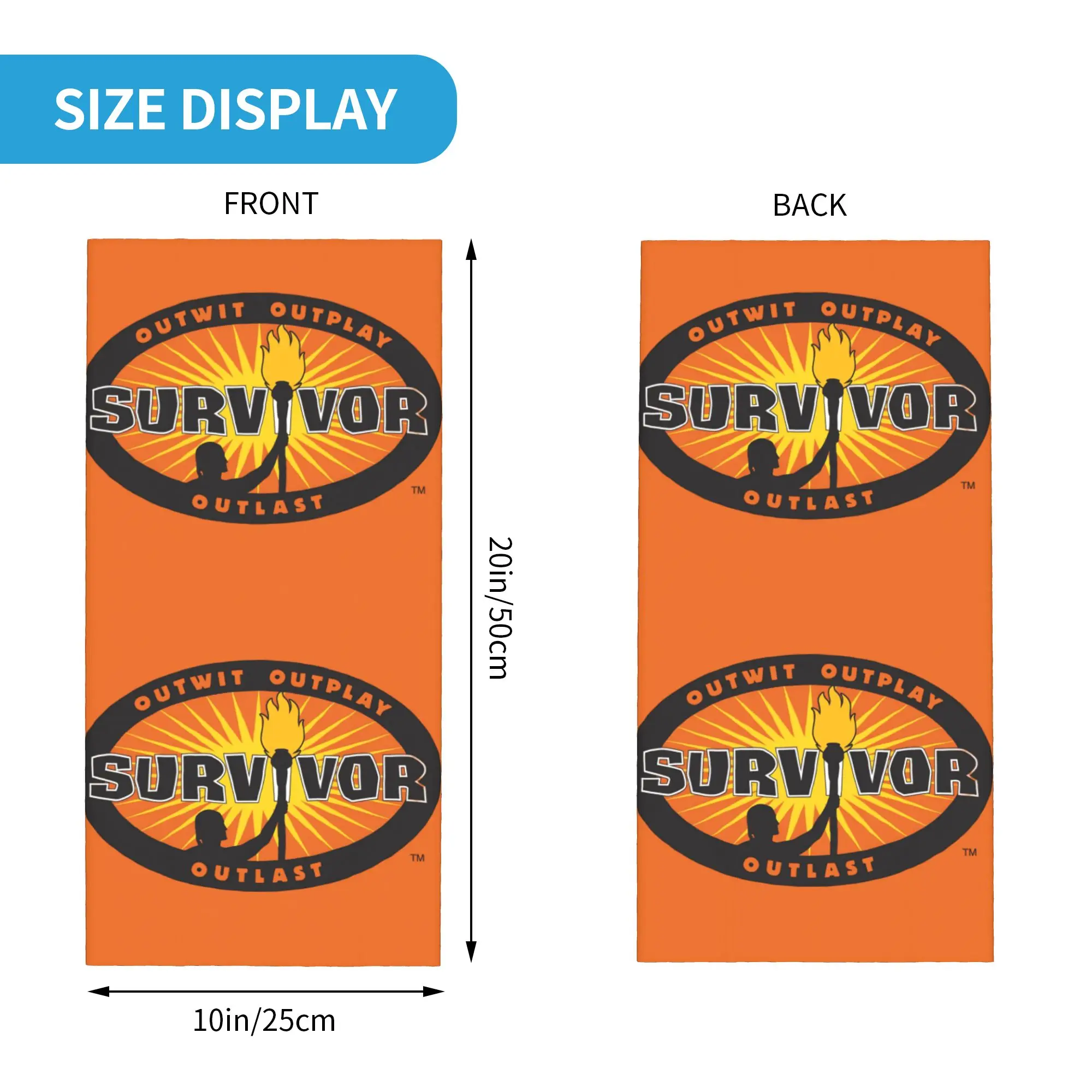 S-Survivors Bandana Neck Cover Printed  Wrap Scarf Multi-use Cycling Scarf Running for Men Women Adult Windproof - view 6