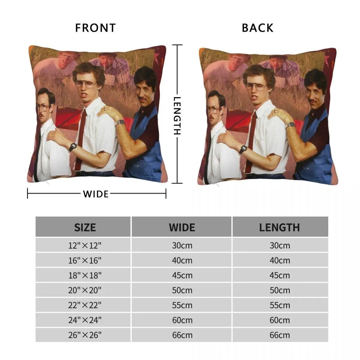 Napoleon Dynamite Square Pillowcase Polyester Linen Velvet Pattern Zip Decor Pillow Case Car Cushion Case 18