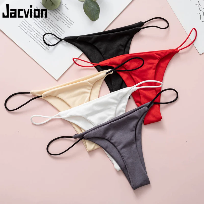 Women's Sexy Underwear Thin Strap G Strings Female Plus Size Low Rise T-back Bikini Panties Ladies Thongs S-XL