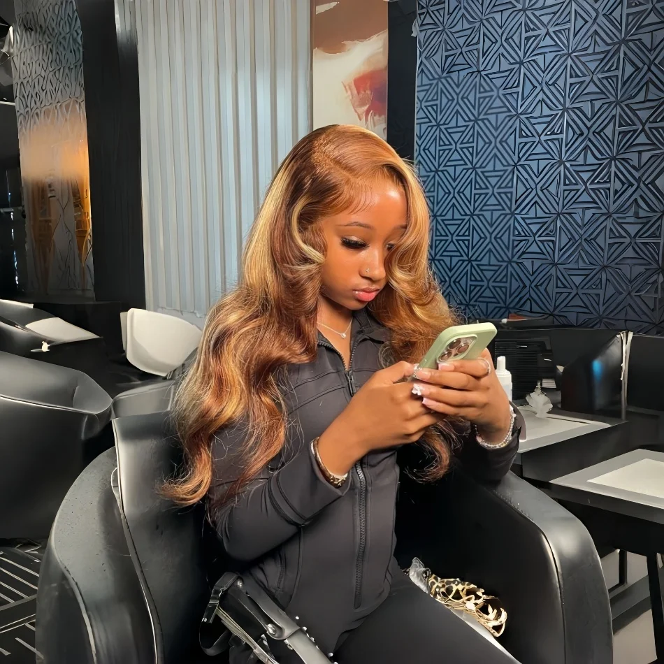 

Парик из натуральных волос Highlight HD Lace Frontal, цвет омбре P4/27, медово-русый, 13X4, 13X6, с эффектом Body Wave, для чернокожих женщин.