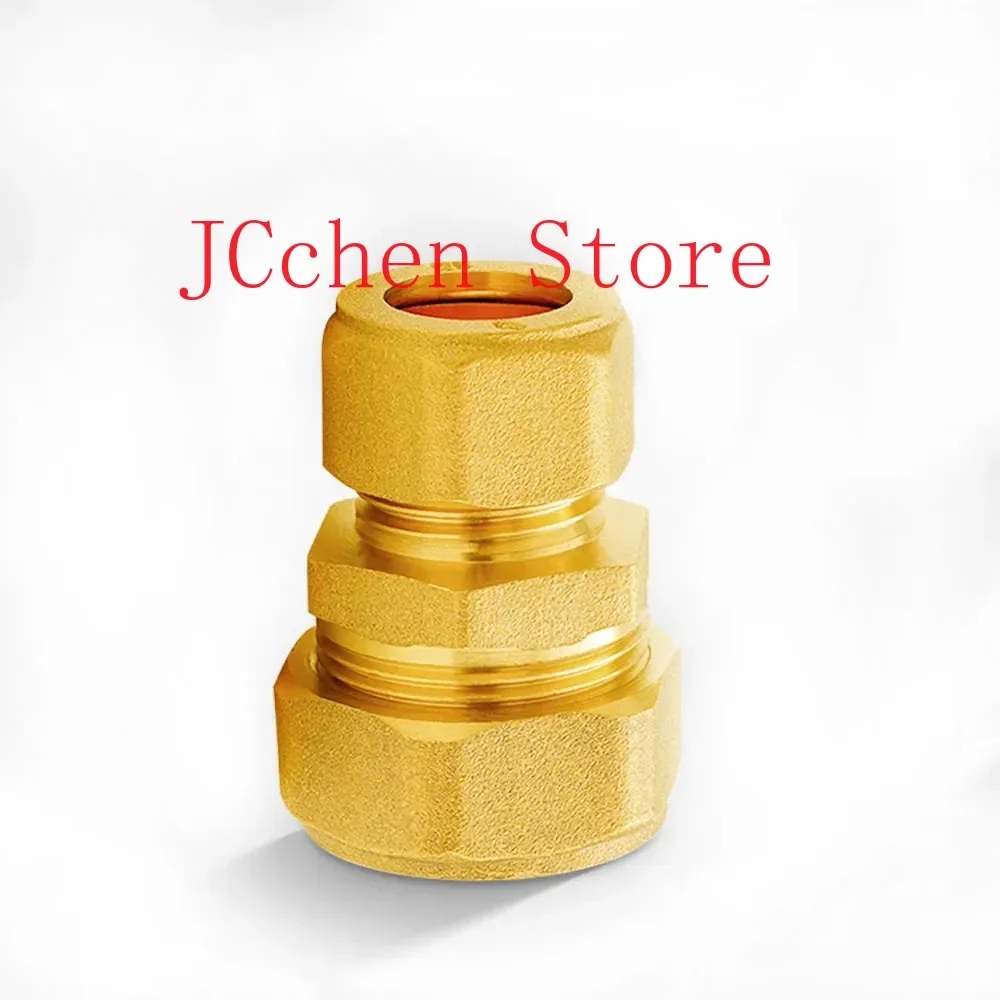 Brass 6/8/10/12/14/15/16/18/22mm Tube Pipe Fitting Double Ferrule Compression Connector Union Straight Connector Water Gas Fuel