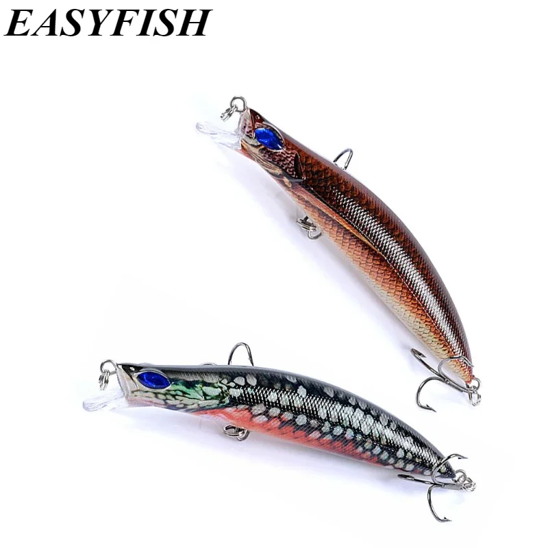 

12.3cm/15g Floating Painted Craft Series Road Runner ABS Plastic Bionic Bait Minnow Hard Bait with 2# Sanbon Hooks