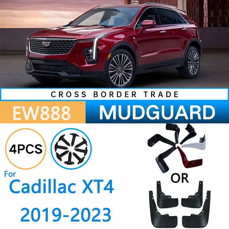 

Car Fender for Cadillac XT4 Accessories 2019 2020 2021 2022 2023 Auto Baking Paint Mud Flaps Guard Wheel Front Rear Splash Flap