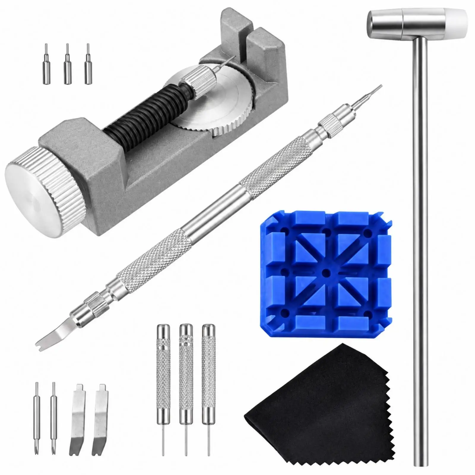 15 Pieces Watch Link Removal Kit Multifunction Spring Bar Tool Kit Portable