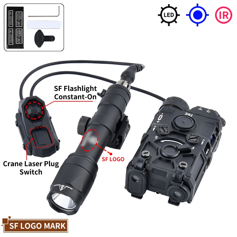 Alle metalen OGL tactische laser rood/groen/blauw laser en IR-flitser, met SF-zaklamp met AXON-afstandsbediening voor airsoft/jacht
