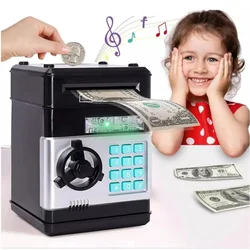 Kids Money Bank, Electronic Password Piggy Bank Mini ATM Cash Coin Money Box for Kids Birthday Toy for Children,ATM Banks Box