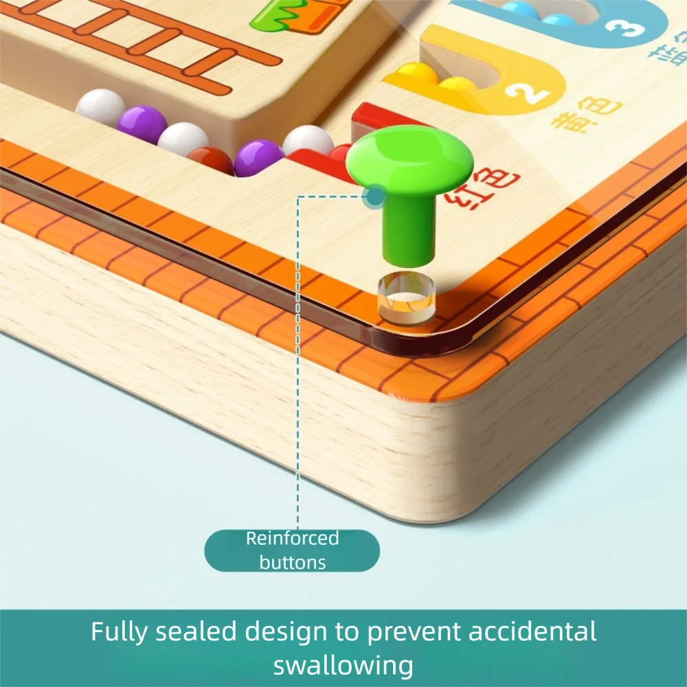 1 Zestaw Wczesna Edukacja Puzzle Gra Labirynt Cyfrowa Klasifikacja Kolorów Labirynt Kula Magnetyczna Kolorowa