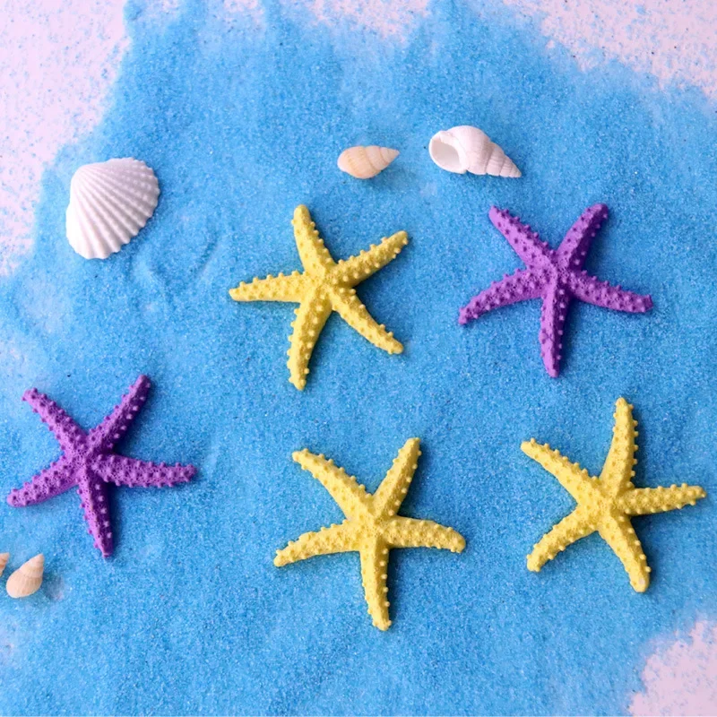 Tiny Artificial Starfish Resin Figurines for Aquarium Decoration Simulation Fish Ornaments Fish Tank Diy Micro-landscape Decor