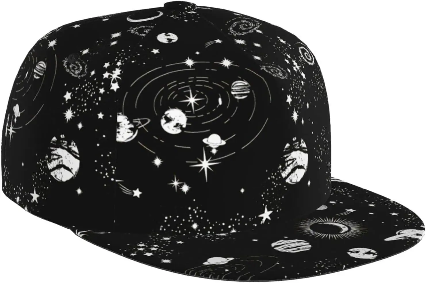 Galaxy Snapback Hat for Men Women,Hip Hop Style Flat Bill Hats Teens Adjustable Baseball Cap