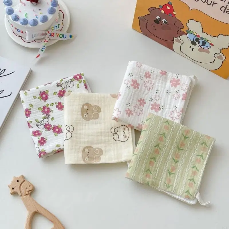 97BE 면 아기 손수건 세련된 수건 유아용 다용도 수건