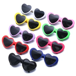 Heart Miniature Sunglasses Candy Color Frame Doll Glasses Toys Eyewear Doll Eyes Clothes Accessories For 60CM Dolls Dress Up