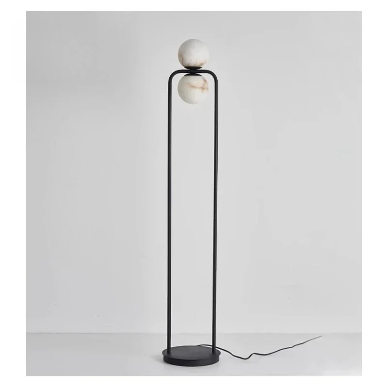 New Chinese marble art creative floor lamp model room restaurant floor lamp living room sales department club lamp