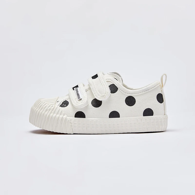 Strive MAC-Chaussures en toile coordonnantes pour enfants, chaussures décontractées pour bébés garçons et filles, point blanc, printemps, DB1248031, 2024