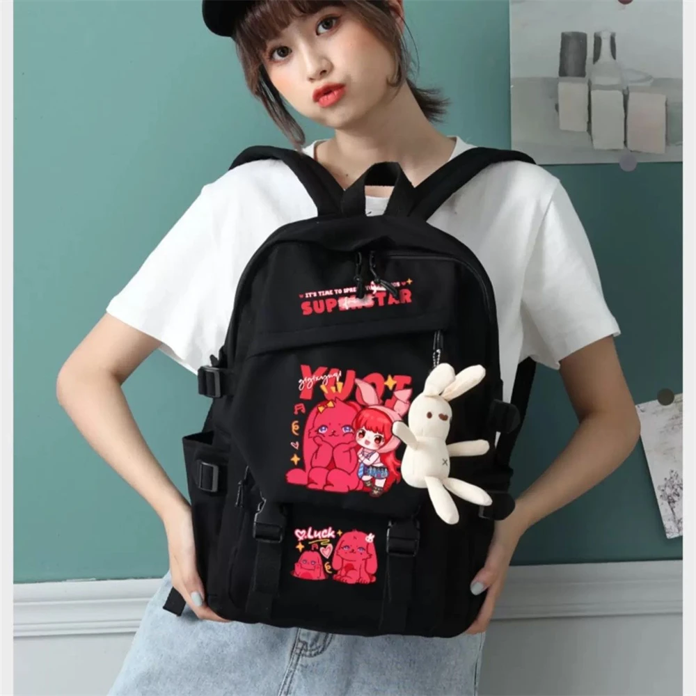 Mochila Kpop GIDLE YUQI para estudiantes, Bolsa Escolar Kawaii de gran capacidad, bolsa de viaje para la universidad, mochila para mujer