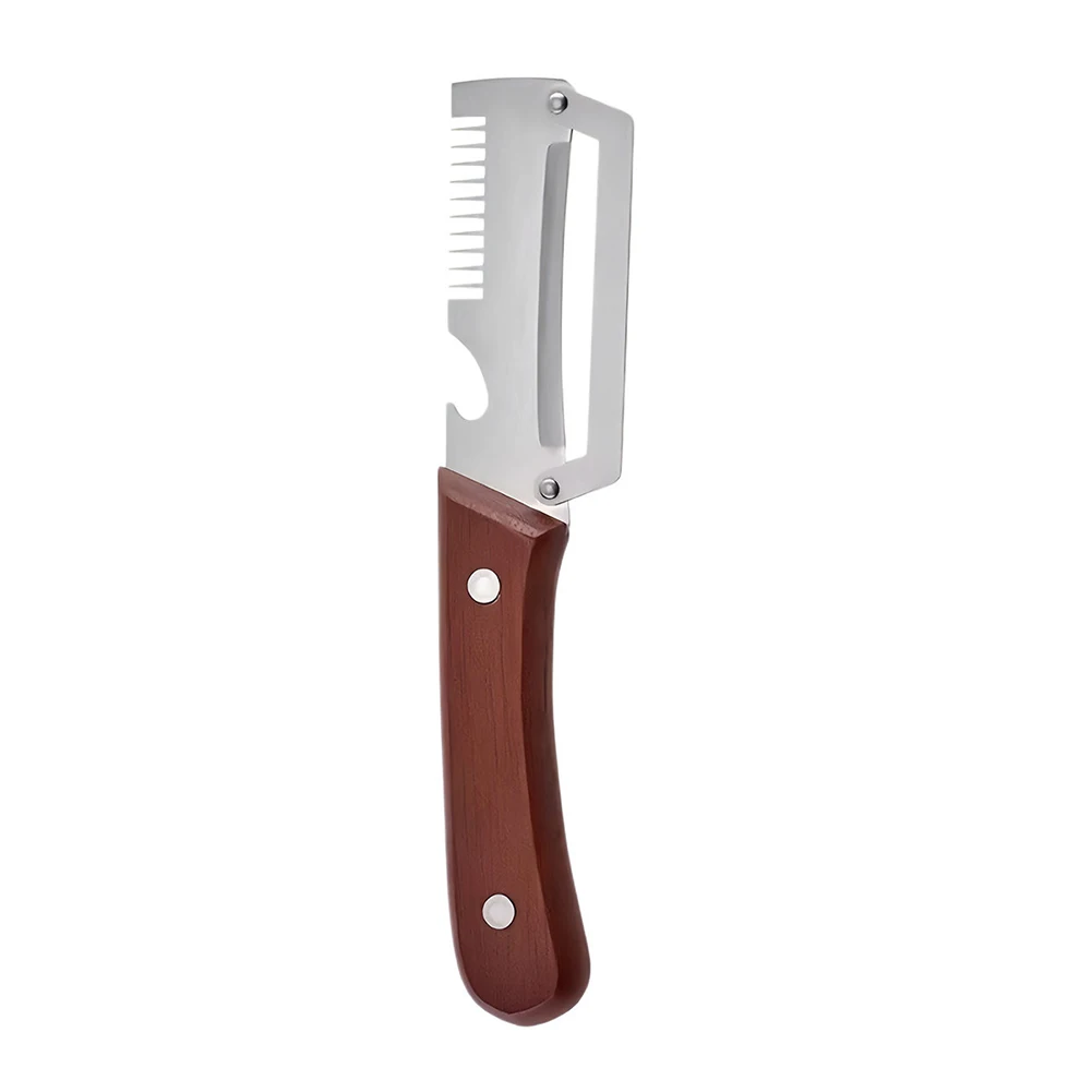 1/2 Pcs 3-in-1 Multifunctional Vegetable Peeler With Wooden Handle & Wide Multi-Functional Bottle Opener Home Kitchen Accessorie