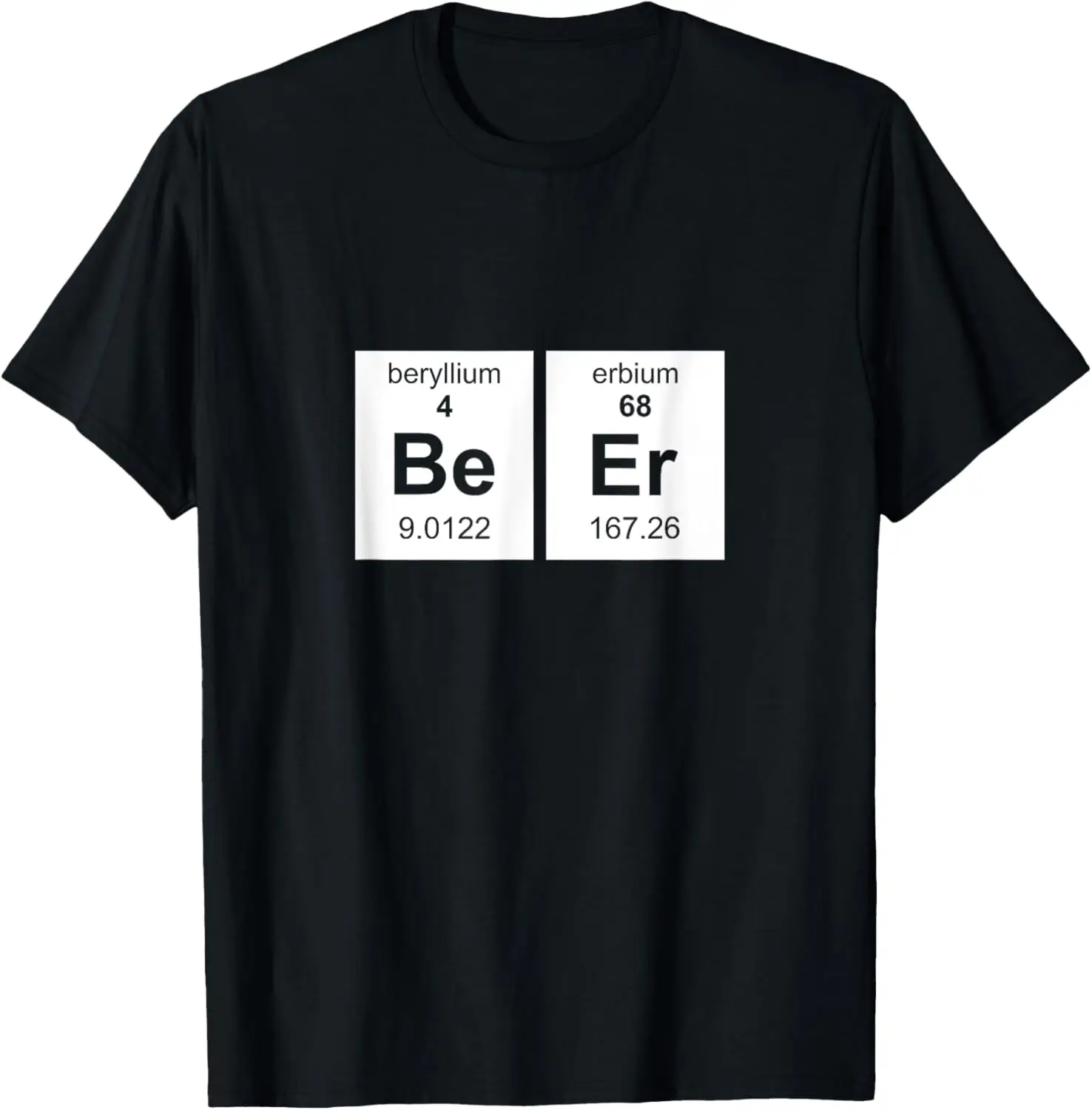 T-shirt bière Beryllium Erbium, humoristique