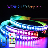 WS2812B USB LED Strip RGB WS2812 Addressable Pixel Tape 14Keys Remote Controller For TV Back Under Cabinet Lamp 1-5M DC5V