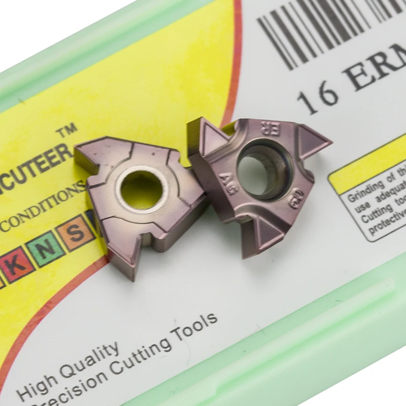 10pcs 16ER Carbide Threaded Insert Steel Parts Thread Turning Tool Blade for SER Bar CNC Lathe