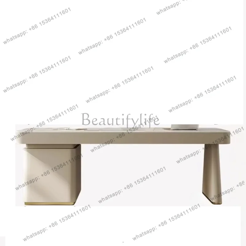 YJ Modern luxury rock slab countertop computer desk gaming desk bureaux de travail Room desks Motion study office table Furnitur