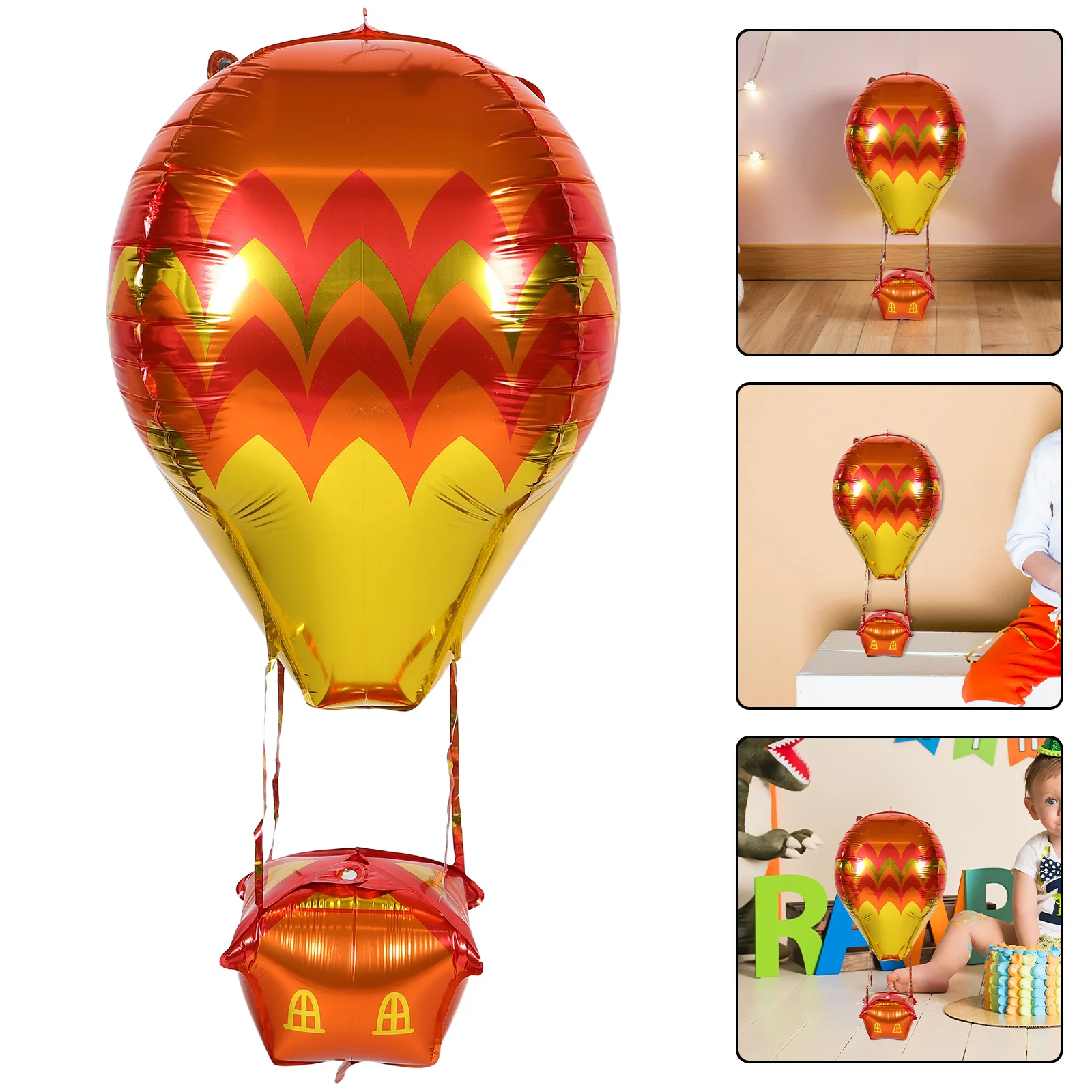 

5Pcs Hot Air Balloon Aluminum Foil Balloons Visual 4D Effect Birthday Wedding Party Decorations Mini Hot Air Balloon