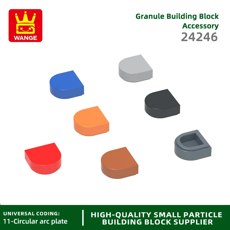 

20Pcs/lot 24246 Tile Round 1x1 Half Circle Block Moc Color Accessories Compatible with Brick DIY Children's Toy Assembly Part