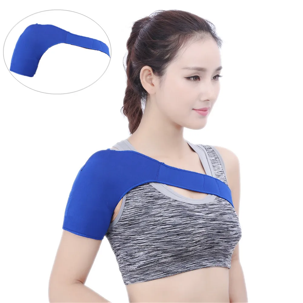 1Pc Adjustable Shoulder Brace Pressure Pad Bandage Bodybuilding Equipment Relieve Joint Pain Durable Elastic Anti Pulling Injury