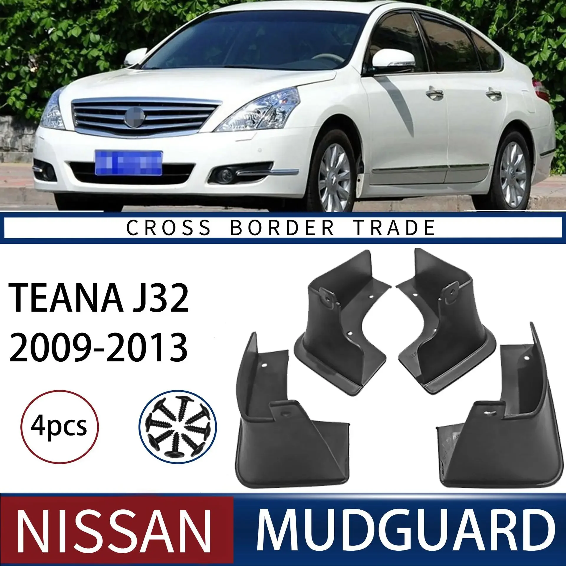 

For Nissan Teana J32 2009-2013 Mudguards Fender Mudflaps Front Rear Flares Splash Guards Cover Car Accessorie