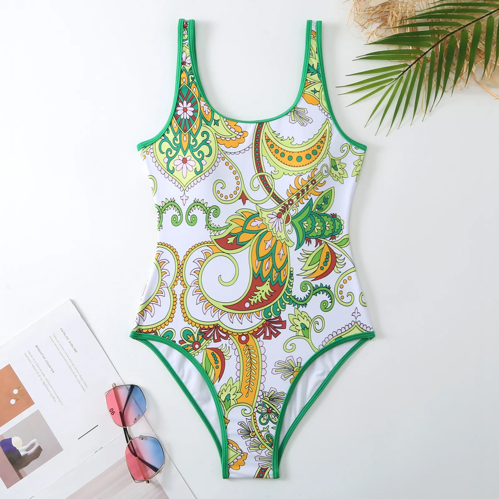 

2026 Printed Swimwear Women One Piece Swimsuit Female Bathers Bathing Swimming Swim Suit Beachwear