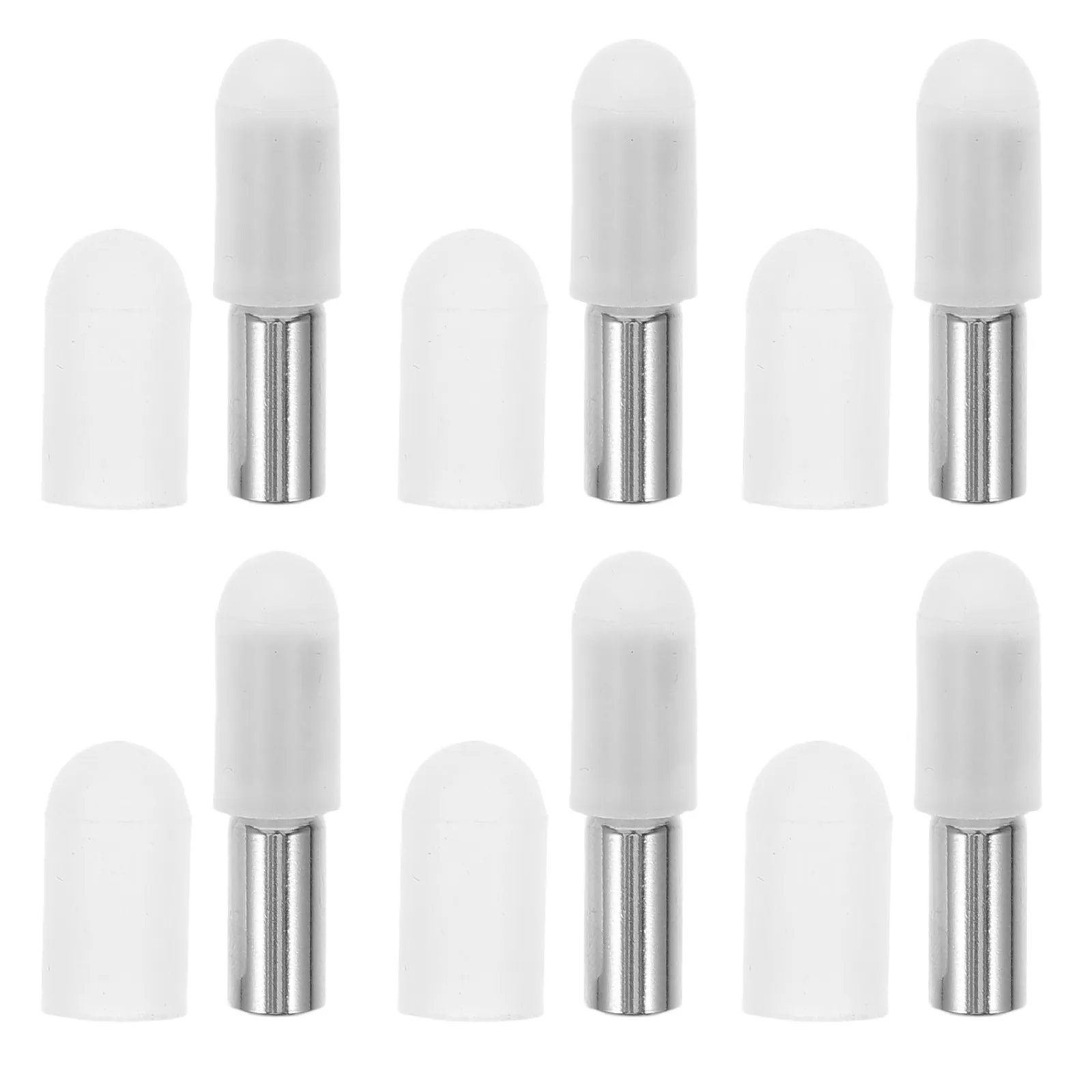 6Pcs Metal Shelf Support Pegs Stainless Steel Invisible Shelf Bracket Pins for Kitchen Cabinets Bookshelves Cupboards Glass Wood