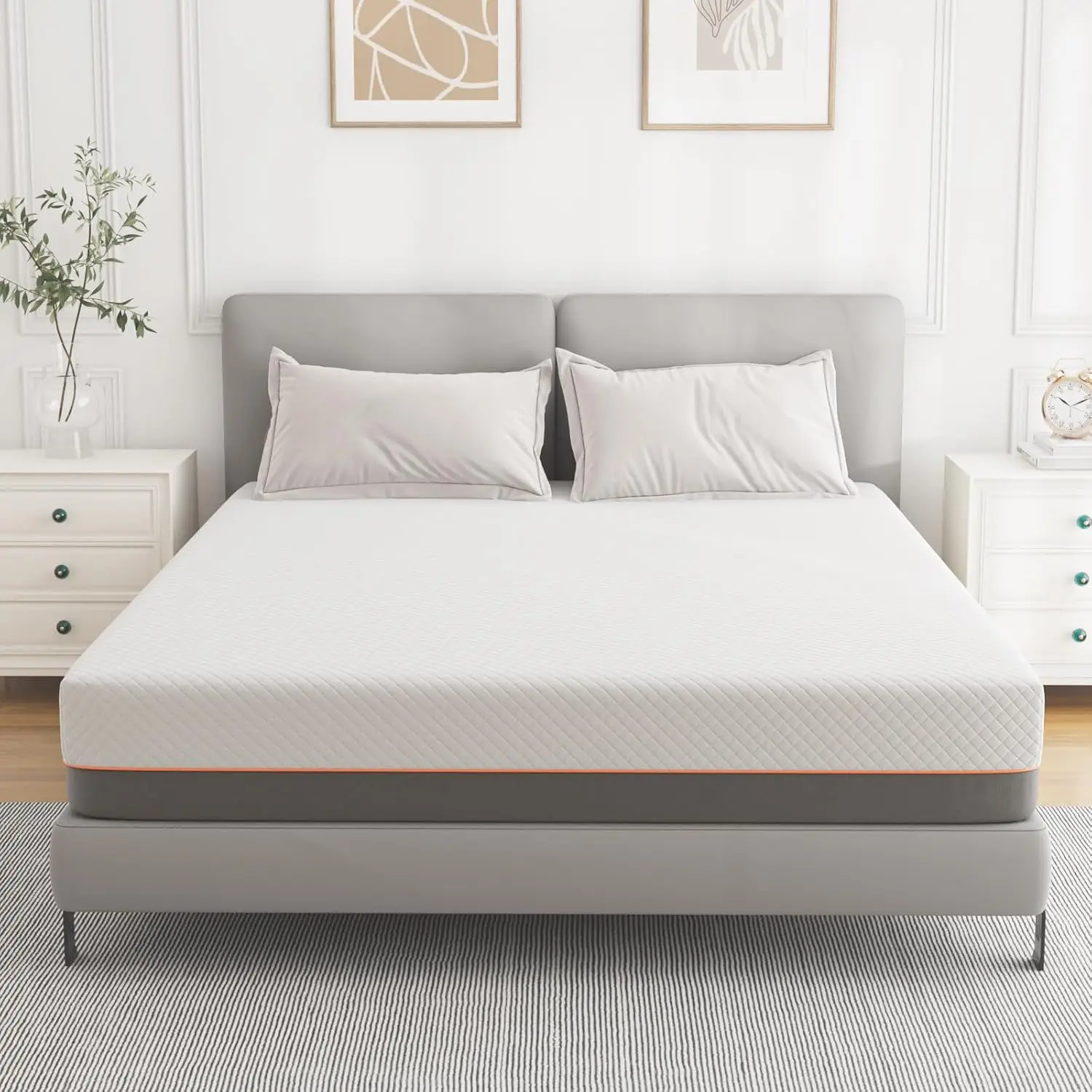 Queen Size Latex Foam Vacuum-Packed Pocket Spring Bed Rolled-Up Sleeping Mattress for Apartment Furniture Compressed Box Arrival