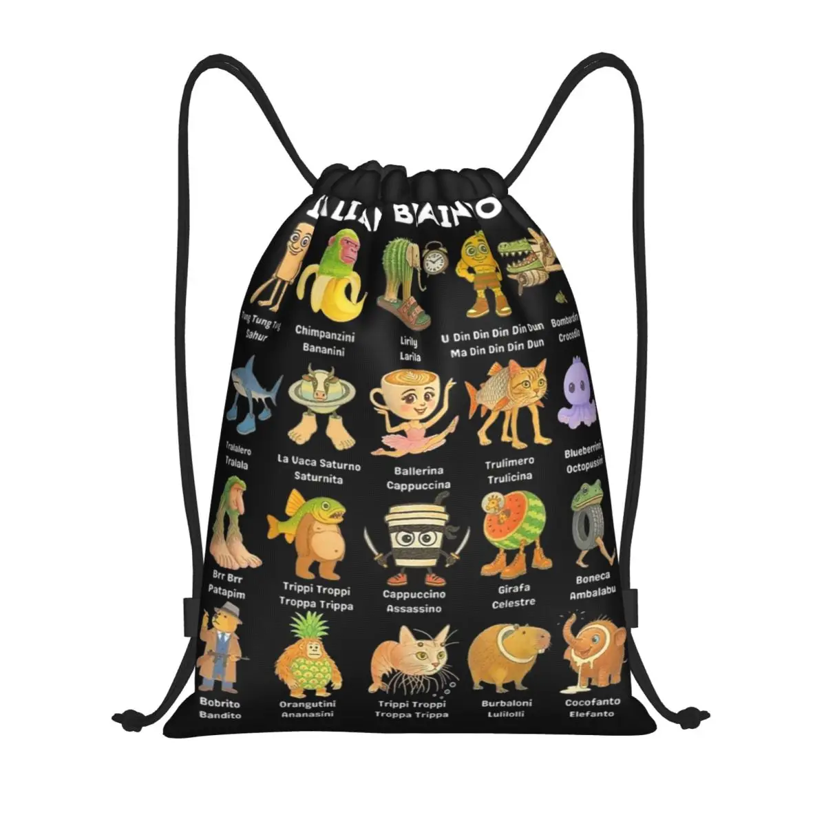 

Итальянский рюкзак с изображением мозга, пастельный мем, рюкзак на шнурке, спортивный спортивный рюкзак, водостойкая сумка на шнурке для йоги