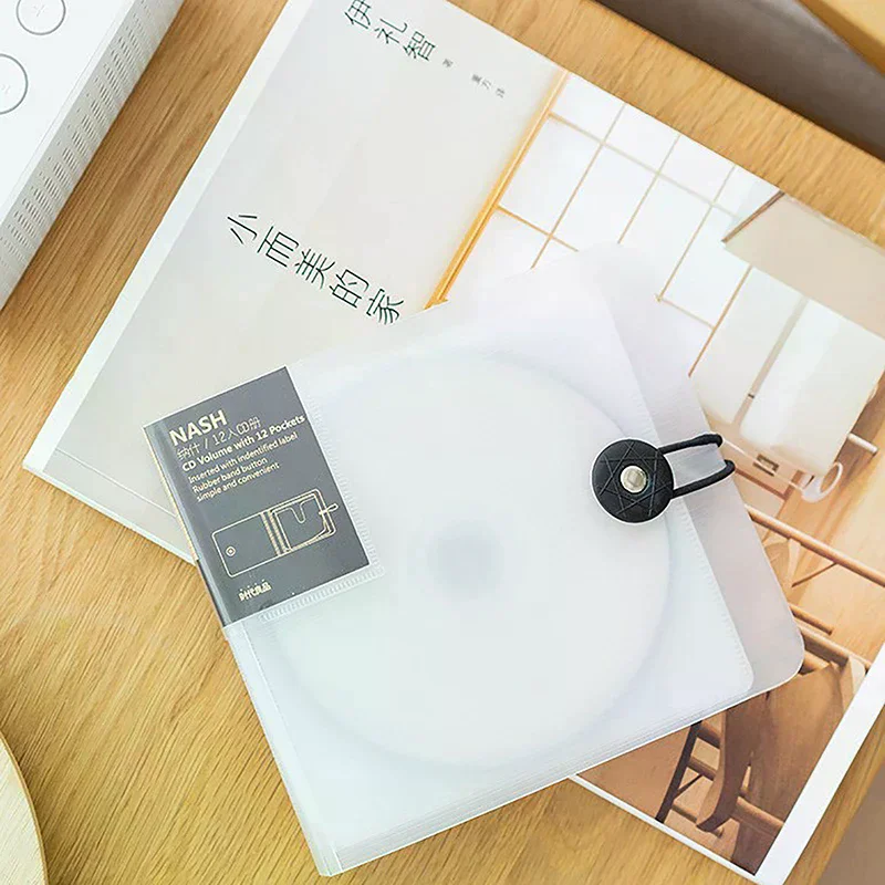 Color Plastic Disc CD Case DVD Holder Wallet Storage Bag Organizer Cover Bag Box CD DVD Album Box Cases With Buckle Transparent