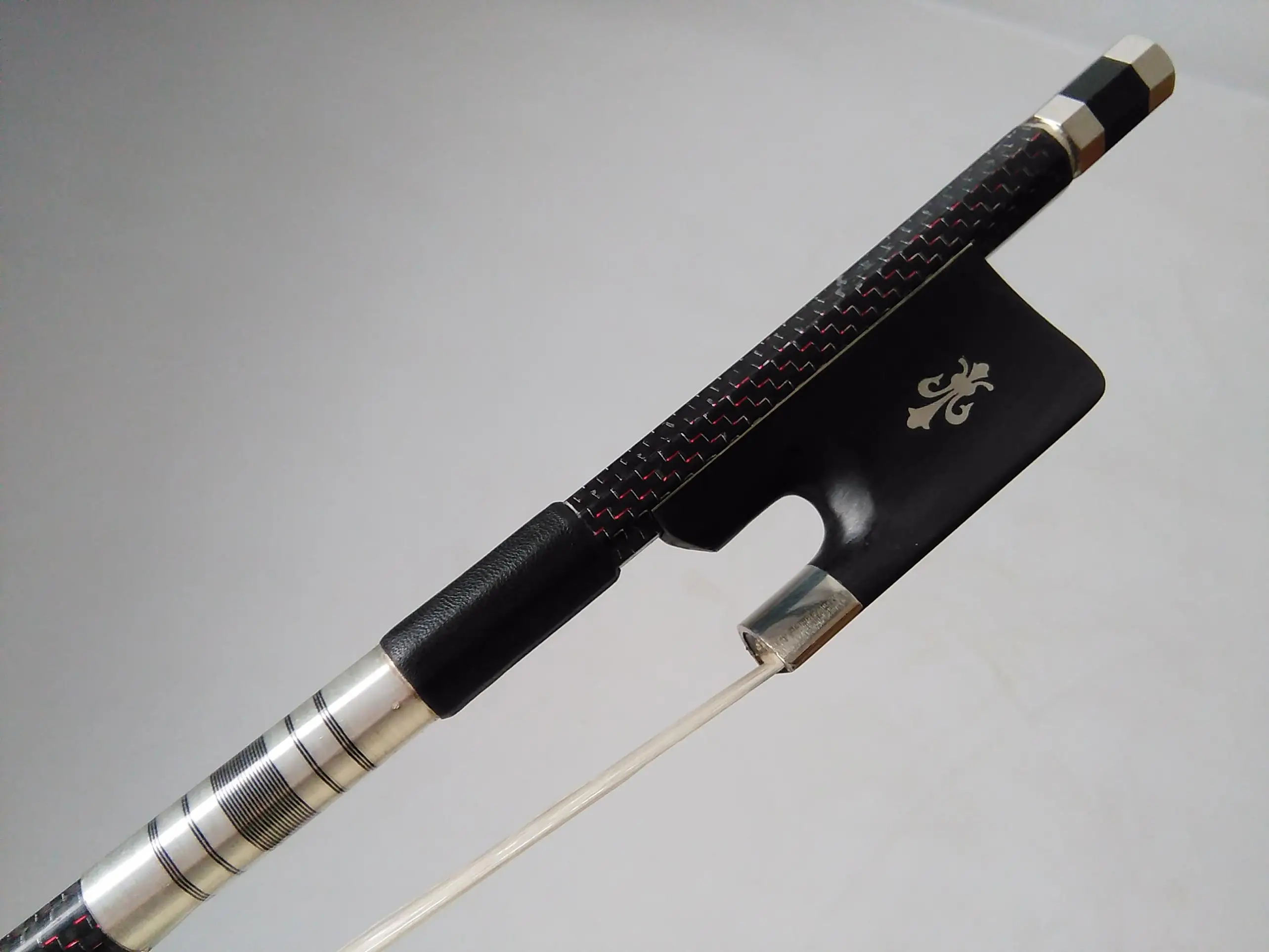 

1 PCs Strong Carbon Double Bass Bow 4/4 Pro red wire inlay