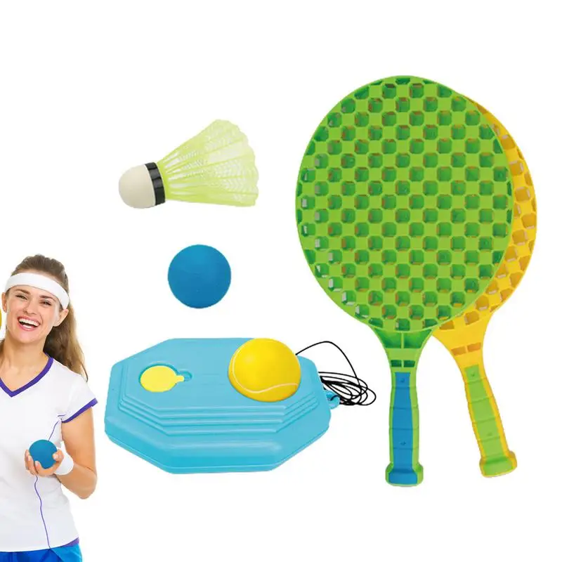 

Детская Теннисная ракетка для бадминтона, легкая Удобная Нескользящая ракетка с двумя ракетками