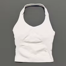 Performance Tank Tops Halters Strappy Seamless Workout Women - White