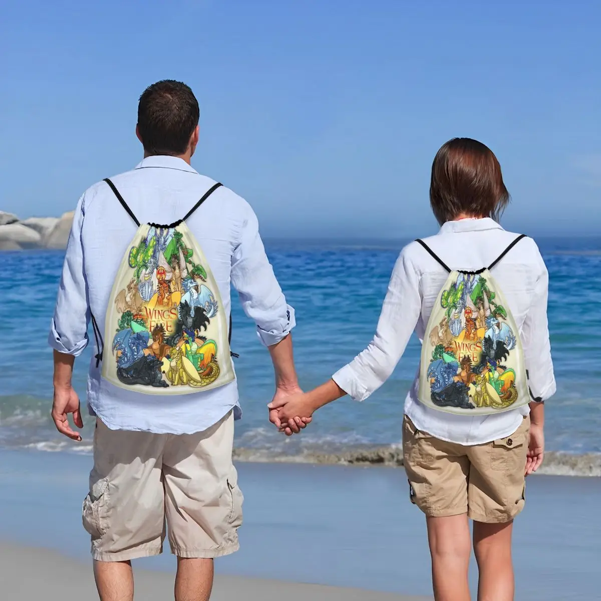 Wing Of Fire All Dragon Backpacks Casual Drawstring Bags Sundries Bag Book Bags for Man Woman School